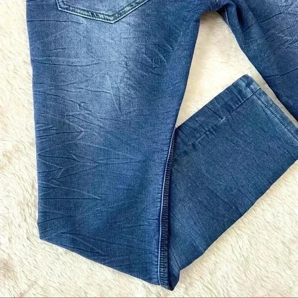 Vintage Genes Black Slim Straight Webbed Faded Dark Wash Jeans (28X30) - Picture 5 of 13